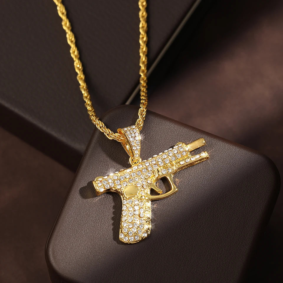 ZAKOL Hip Hop Cross Pendant Necklace