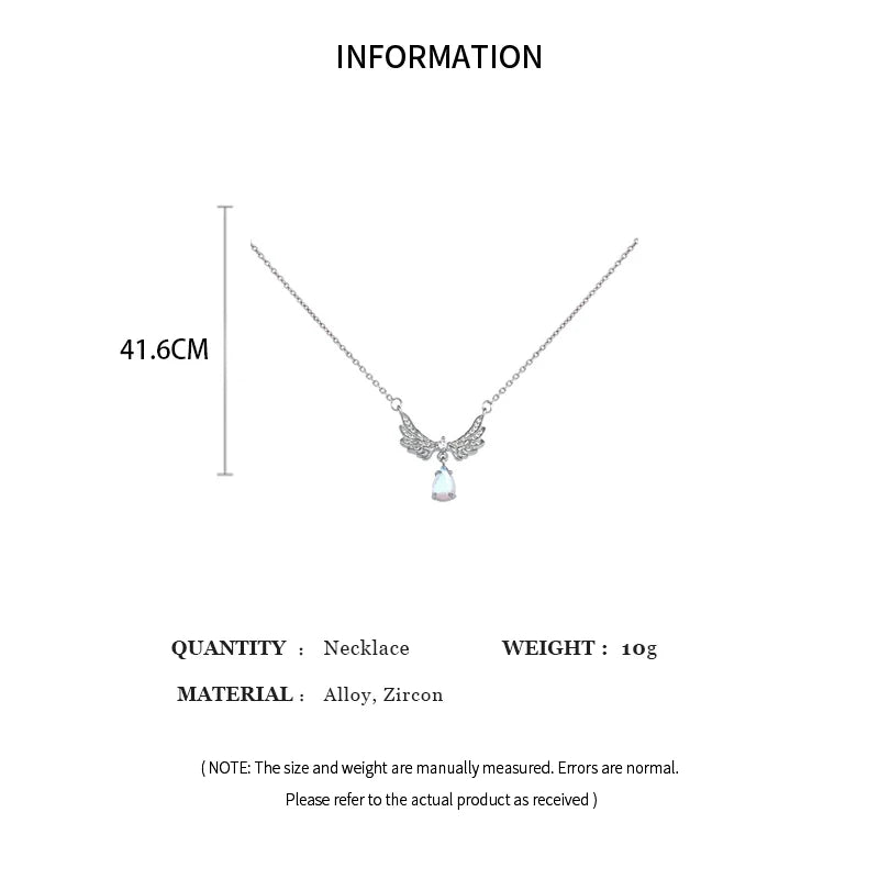 Light Luxury Angel Wings Pendant Necklace