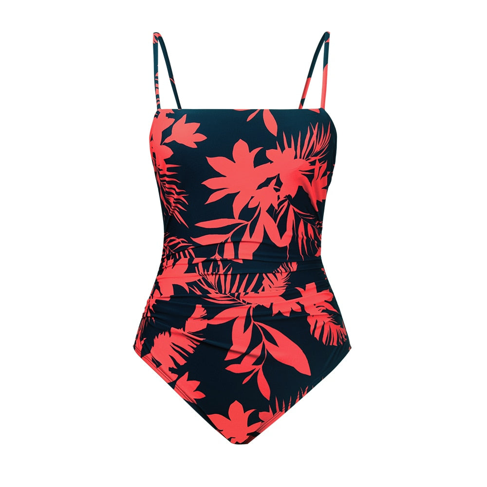 Tropical Strappy Backless Monokini Swimsuit - BestShop