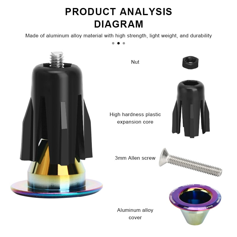 1 Pair Bike Handlebar End Plugs - BestShop