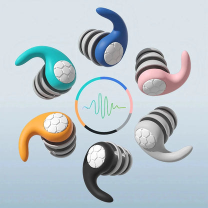 Soft Silicone Earplugs with Noise Cancellation
