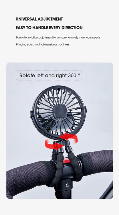 Portable Oscillating Pram Mini Fan Mini