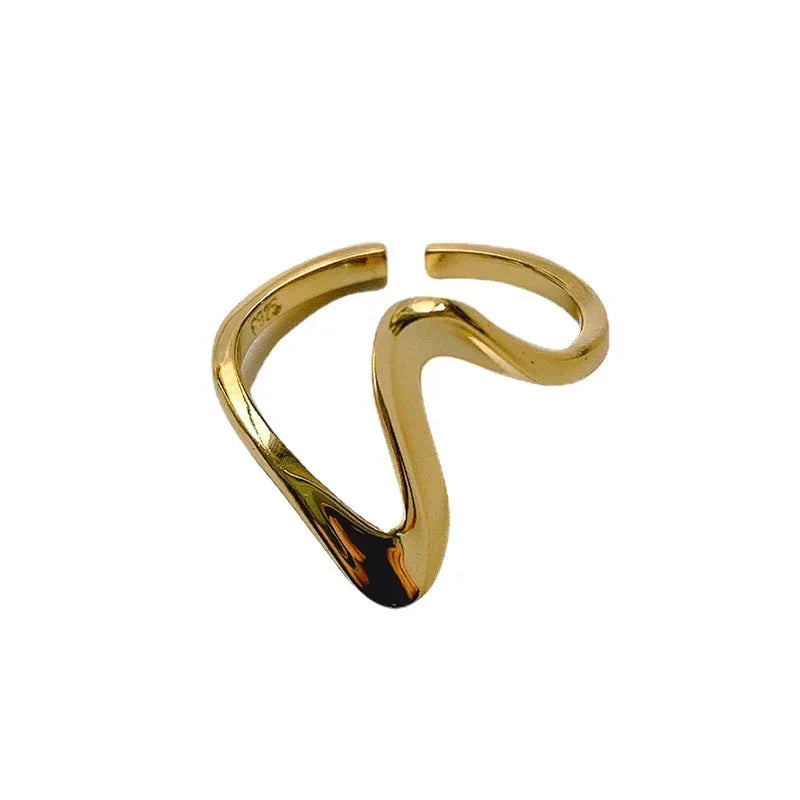 Vintage Geometric wave Rings