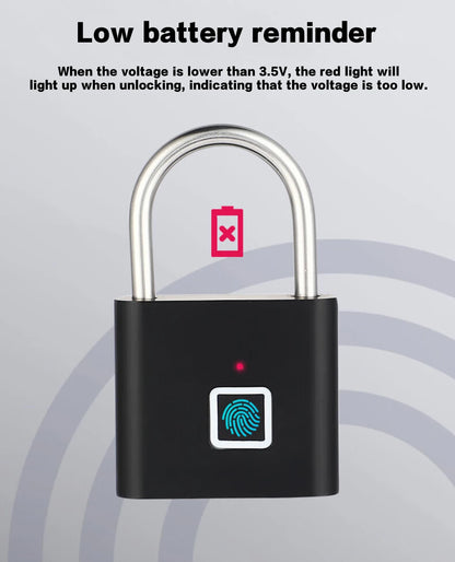 Rechargeable Fingerprint Padlock