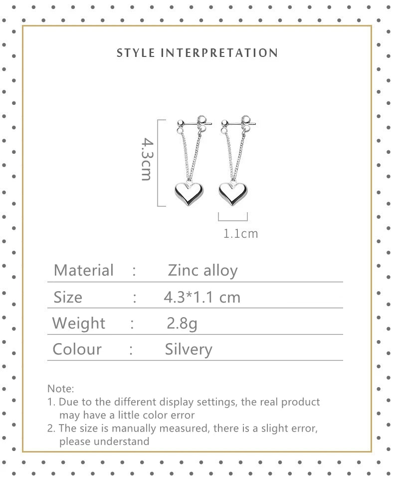 Geometric Hollow Heart Hoop Earrings