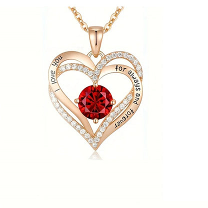 Luxury Red Zircon Pendant Necklaces