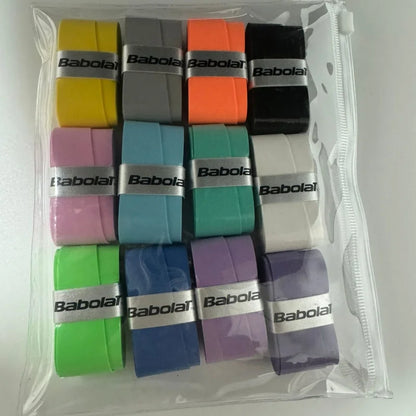 12PCS Babolat Tennis Racket Overgrip Sweat Band Absorption PU Badminton Racket Handle Grip Tennis Griptape Padel Racket Grip