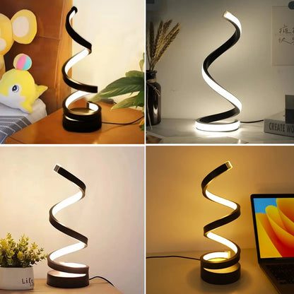 USB LED Table Lamp Spiral Desk Light
