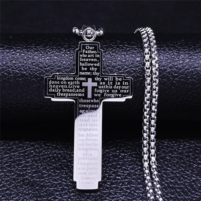 ZAKOL Hip Hop Cross Pendant Necklace