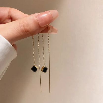 Simple Geometric Square Drop Earrings