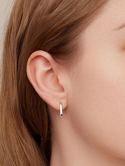 GRA 925 Sterling Silver Hoop Earring