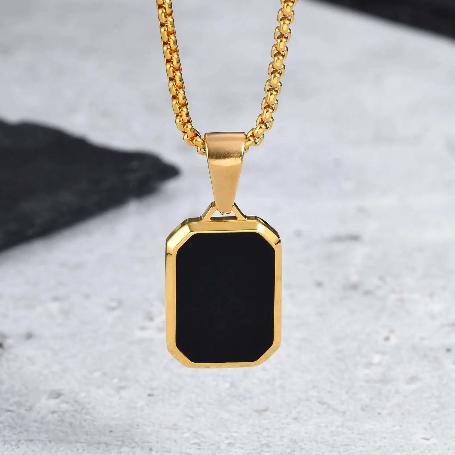 Casual Black Enamel Necklaces