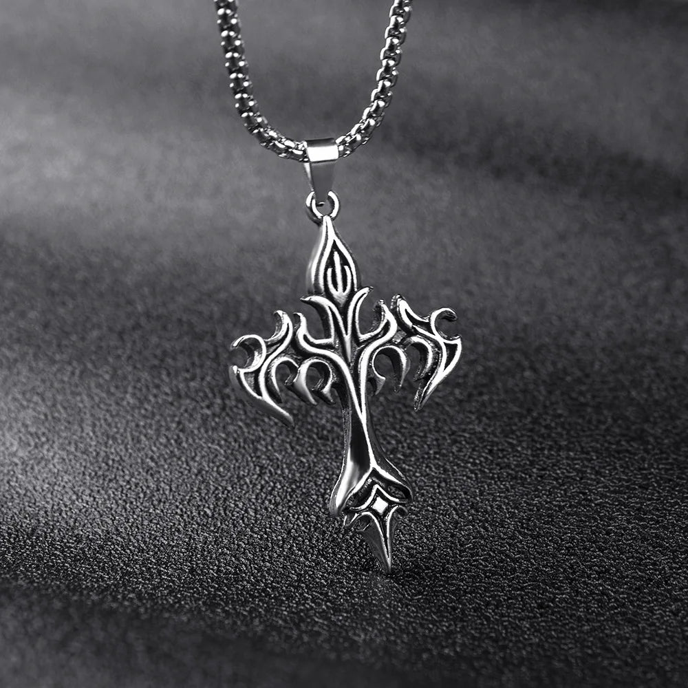ZAKOL Hip Hop Cross Pendant Necklace