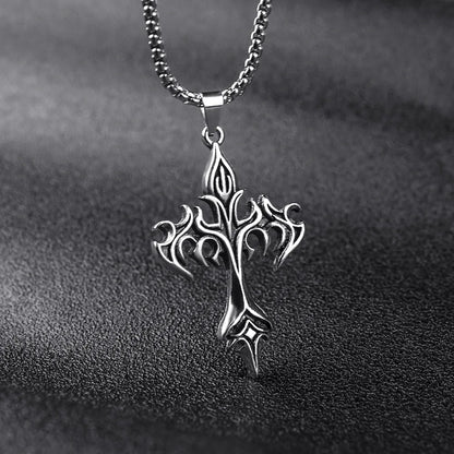 ZAKOL Hip Hop Cross Pendant Necklace