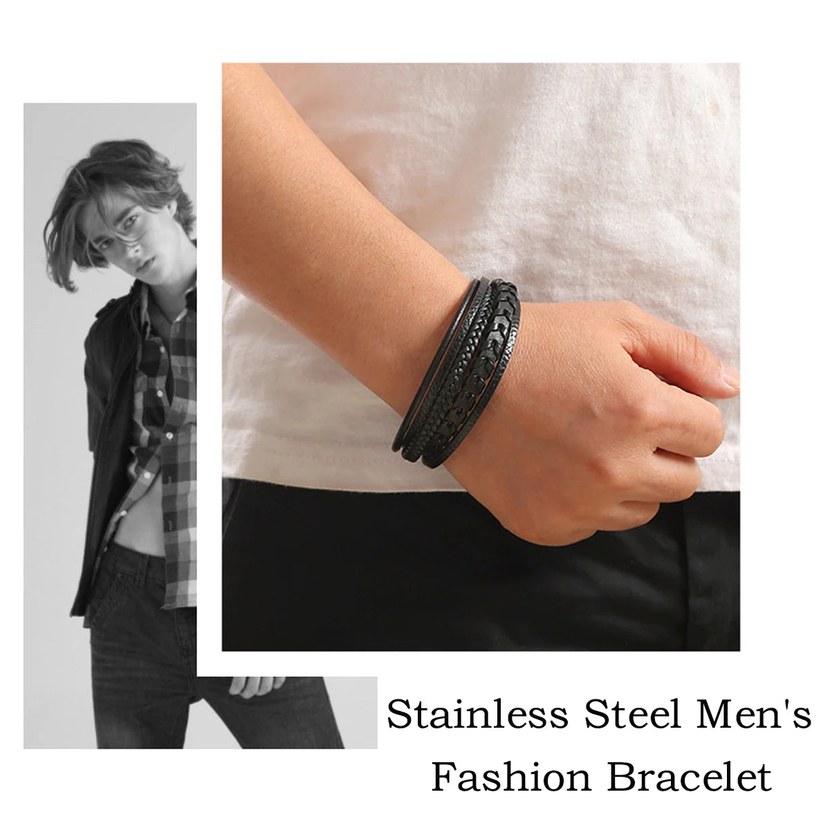 Multi-Layered Vintage Leather Bracelet