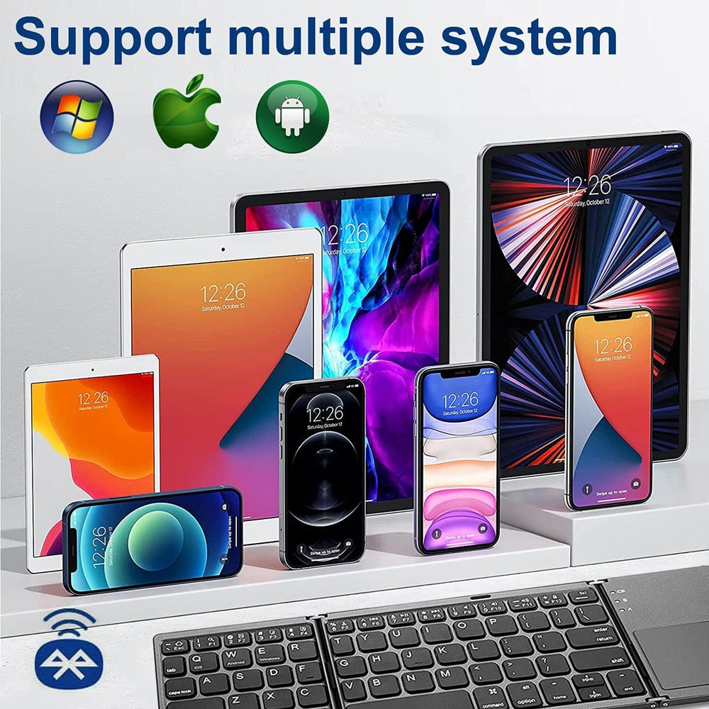 Portable Mini Three Folding Bluetooth Keyboard - BestShop