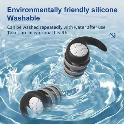 Soft Silicone Earplugs with Noise Cancellation
