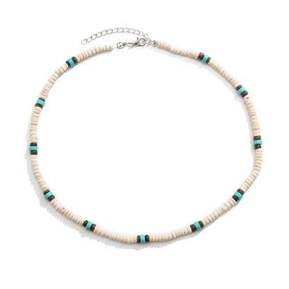 Summer Beach Wooden Beaded Surfer Necklace