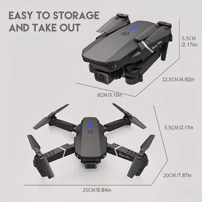 E88Pro Foldable RC Drone 4K/1080P HD Cam