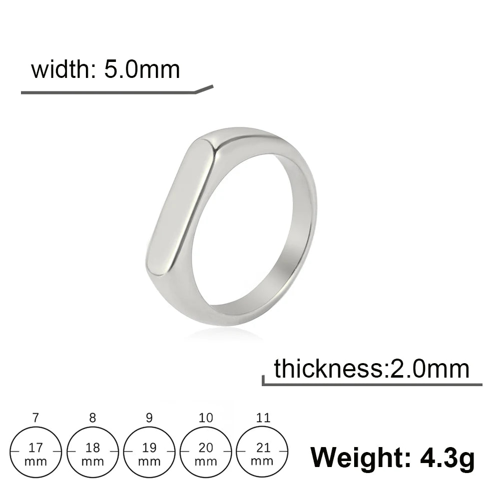 Skyrim Stainless Steel Signet Rings