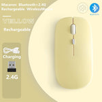 Load image into Gallery viewer, Macaron Rechargeable Wireless Bluetooth Mouse 2.4G USB - BestShop
