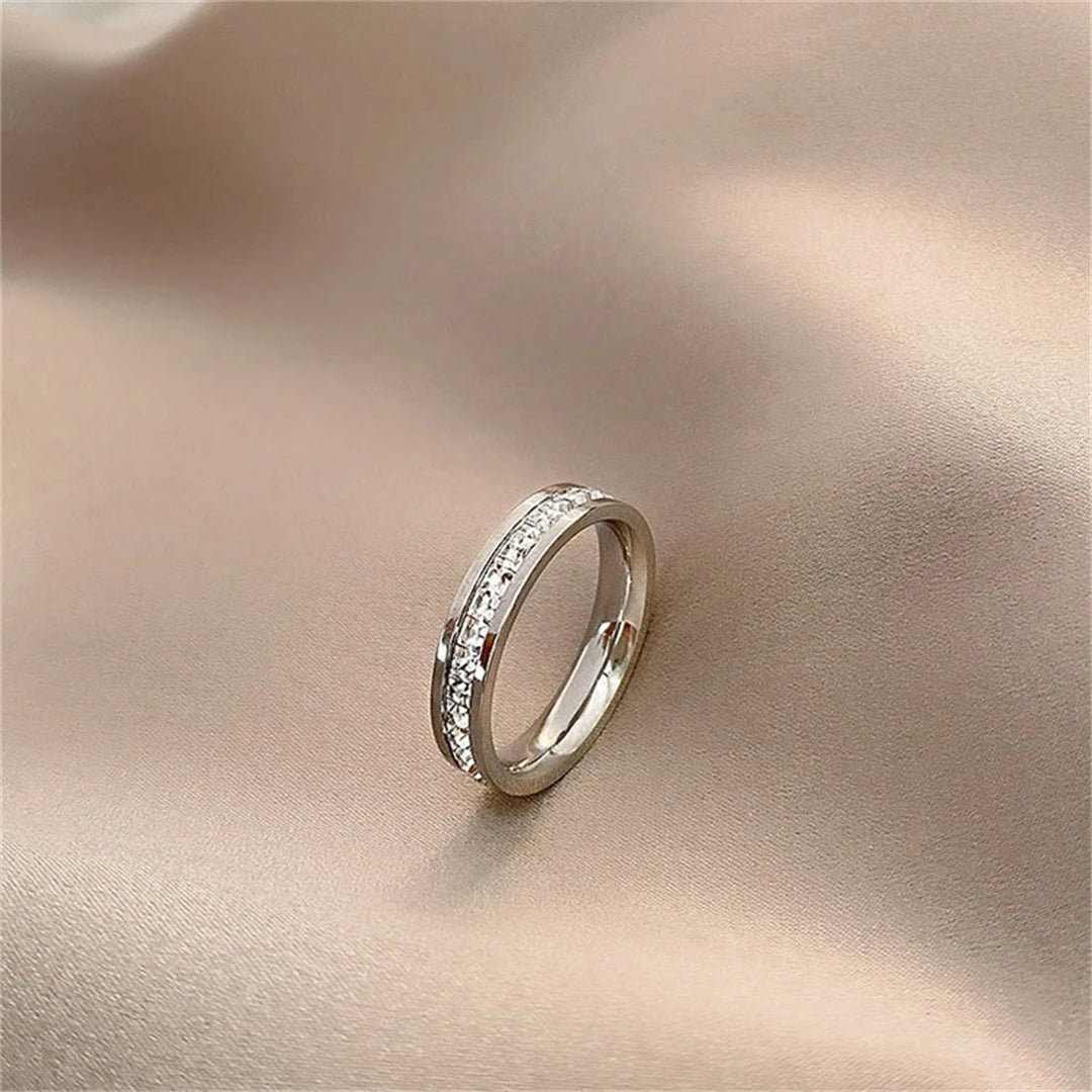 Luxury Double Rowed Square Zircon Ring