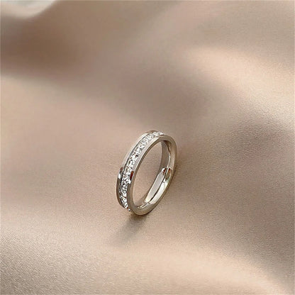 Luxury Double Rowed Square Zircon Ring