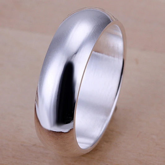 925 Sterling Silver Round Circle Ring