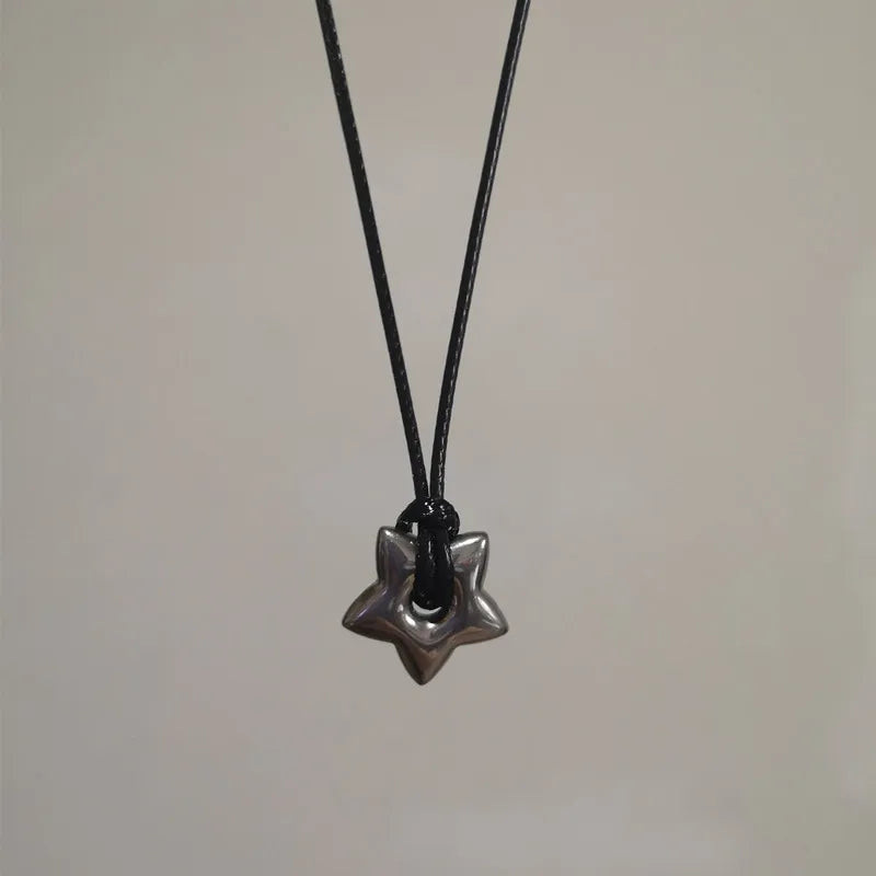 Gothic Hollow Star Pendant Necklace