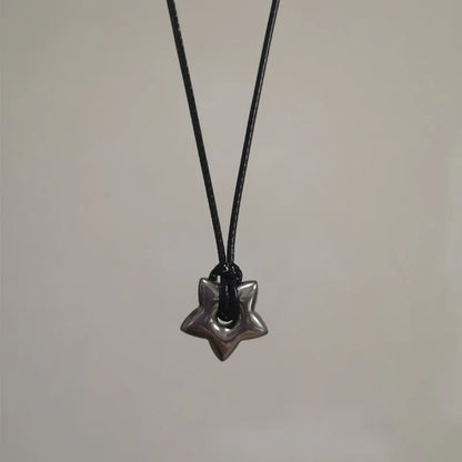 Gothic Hollow Star Pendant Necklace