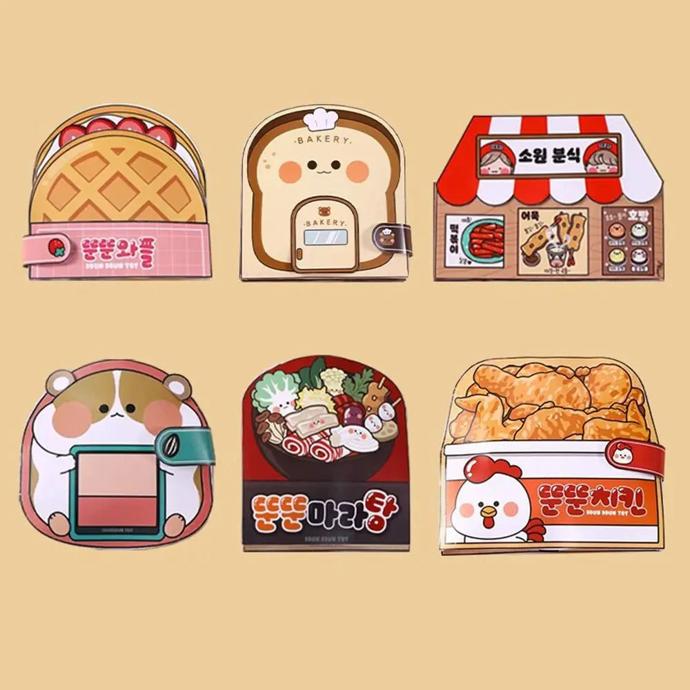 Paper Waffle Quiet Colorful Bread Cartoon Book