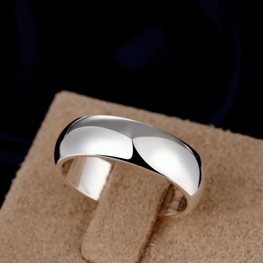 925 Sterling Silver Round Circle Ring