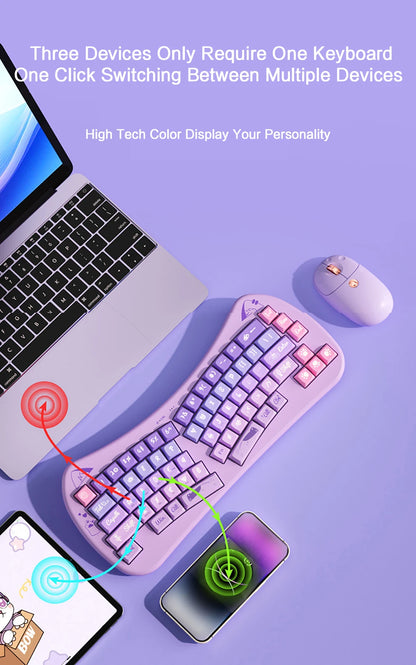 BOW Bluetooth USB Wireless Split Keyboard