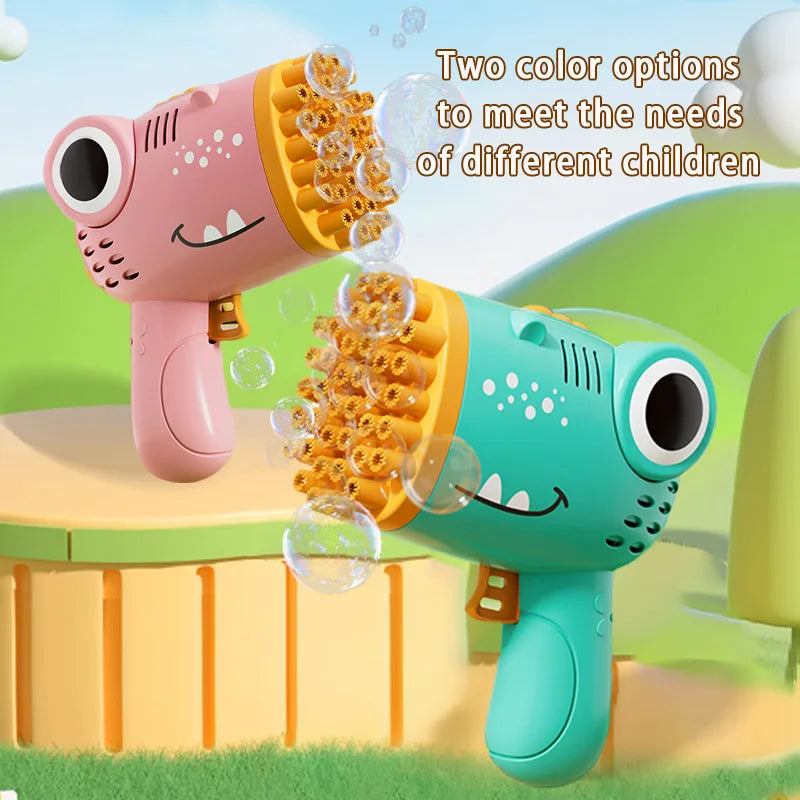 Pistola de burbujas de dinosaurio