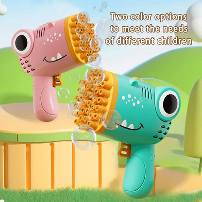 Pistola de burbujas de dinosaurio