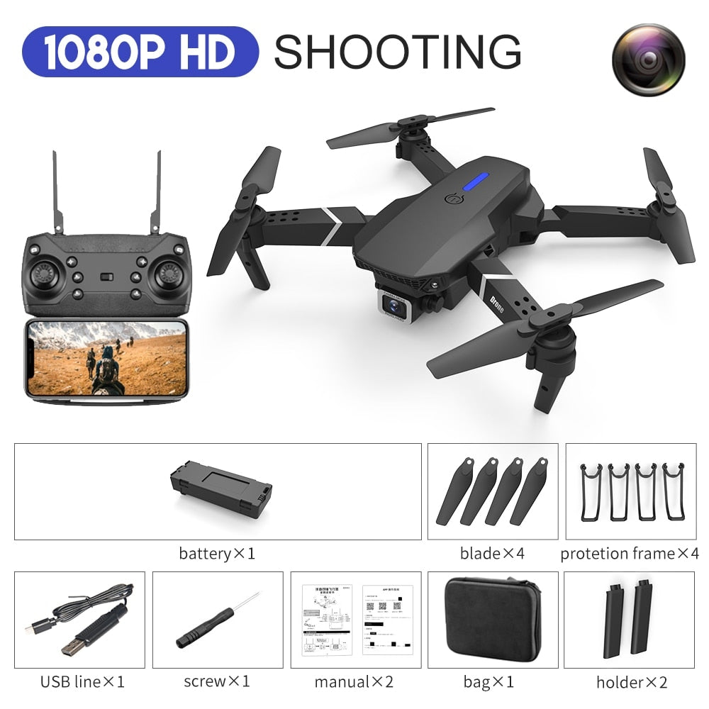 E88 Pro RC Drone 4K Professinal 1080P Wide Angle HD Camera - BestShop