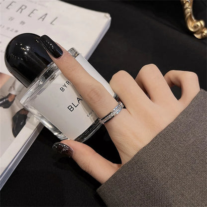Luxury Double Rowed Square Zircon Ring