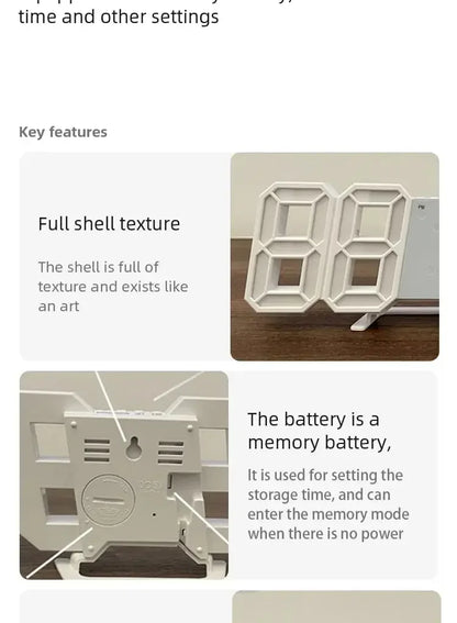 3D LED Digital Clock
