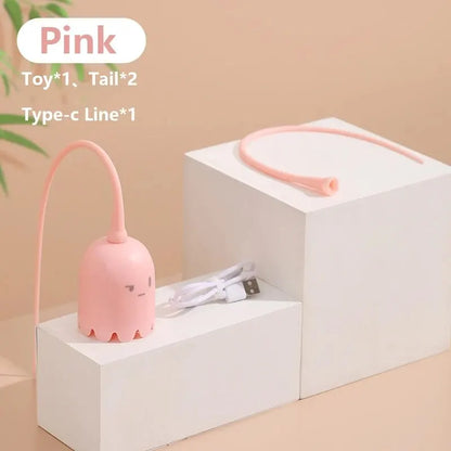 Electric Cat Teasing Stick Tail Wagging Toy