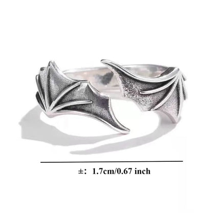 Vintage Angel Wing Demon Eye Ring