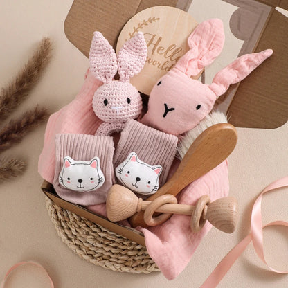 Baby Bath Towel Cotton Blanket Brush Gift Products