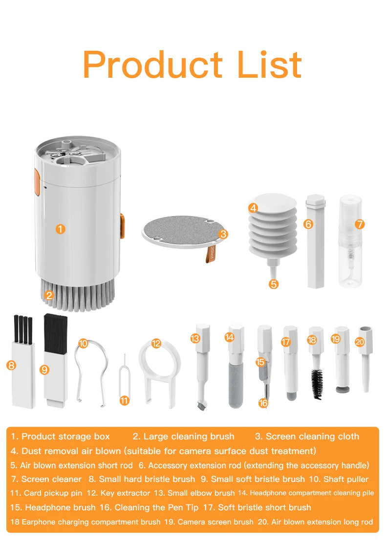 Kit de nettoyage 20 en 1 pour ordinateur