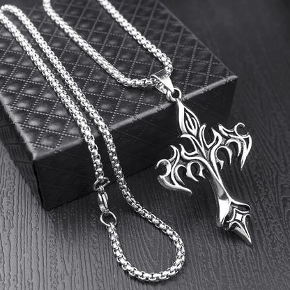 ZAKOL Hip Hop Cross Pendant Necklace