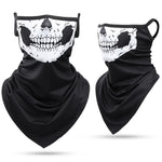 Load image into Gallery viewer, 3D Skull Summer Hanging Ear Triangle Scarf
