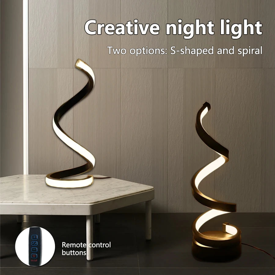 USB LED Table Lamp Spiral Desk Light