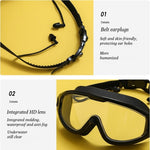 Load image into Gallery viewer, Silicone Big Frame Swimming Goggles with Earplugs - BestShop
