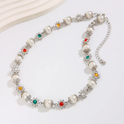 Ingemark Elegant Imitation Pearl Beads Chain Necklace