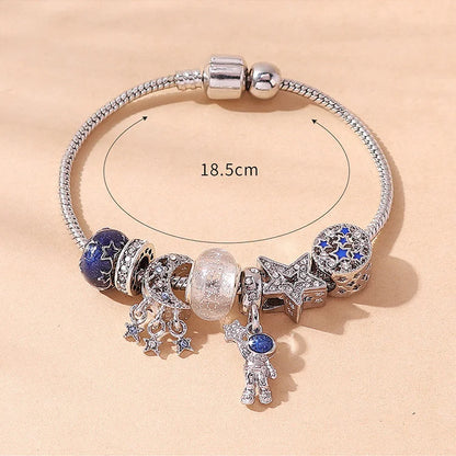 Multi-Element Beaded Love Pan Family Bracelet