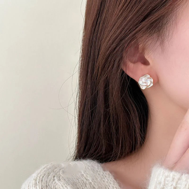 Delicate Camellia Stud Earring