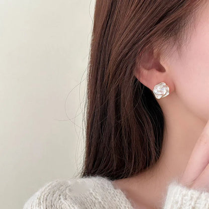 Delicate Camellia Stud Earring
